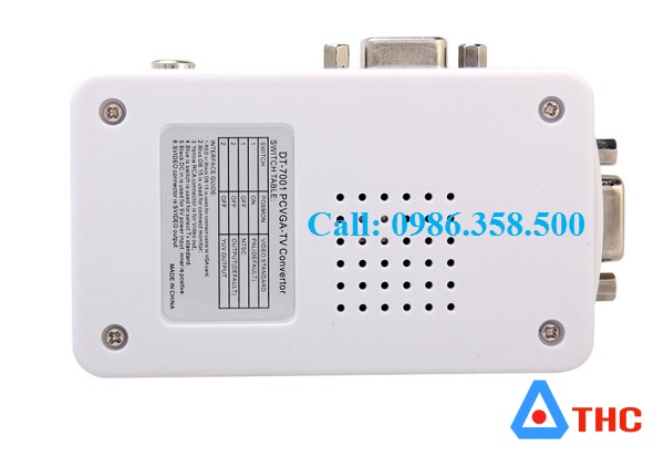 Bộ chuyển đổi VGA sang AV/SVIDEO D-TECH 7001